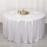 Silver Elegant Round Tablecloth