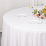 Create Lasting Impressions with the White Premium Round Tablecloth